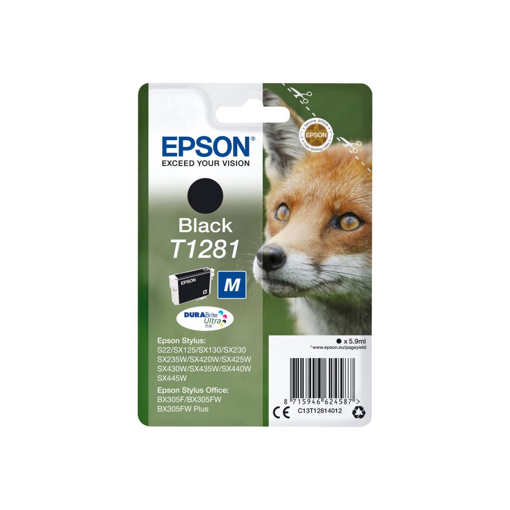 EPSON Epson T1281 - M-storlek - svart - original - bläckpatron