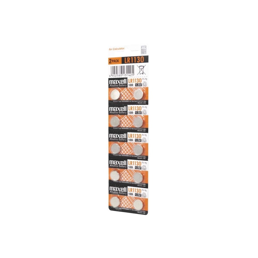 Maxell Maxell 11717100, Engångsbatteri, LR1130, Alkalisk, 1,5 V, 10...