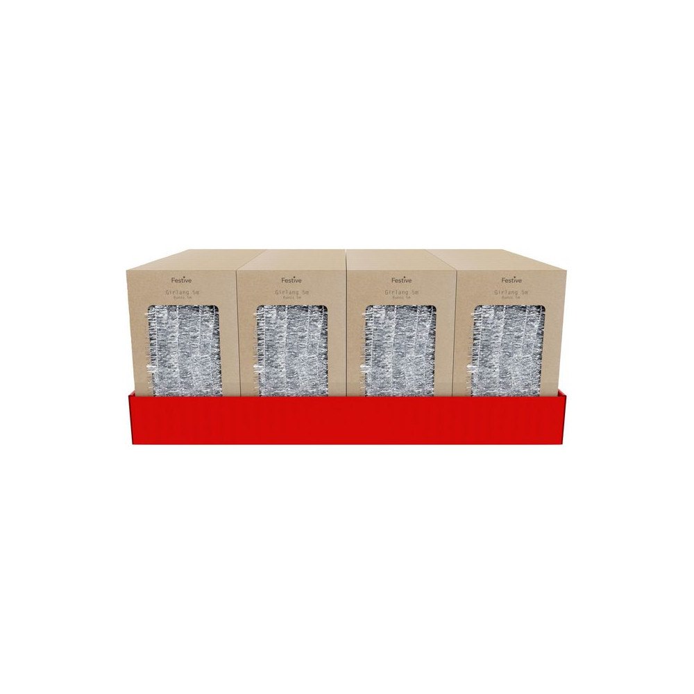 [NORDIC Brands] Dekoration Glitter silver 5mx25mm