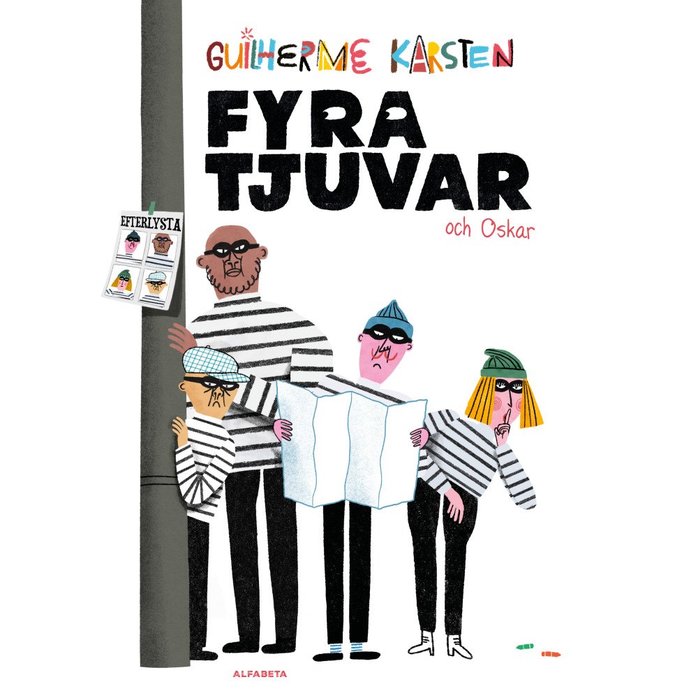 Alfabeta Fyra tjuvar och Oskar (inbunden)