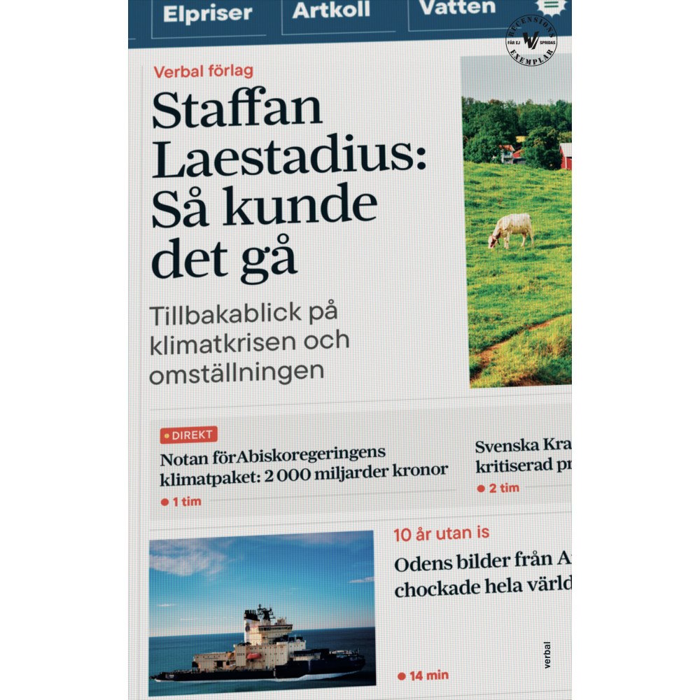 Staffan Laestadius Så kunde det gå : tillbakablick på klimatkrisen och omställningen (bok, danskt band)