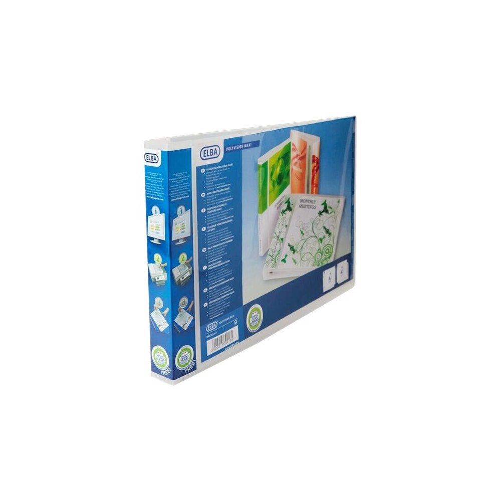 Elba ELBA Polyvision maxi - presentationsringpärm - för A3 - kapacitet: 240 ark - transparent