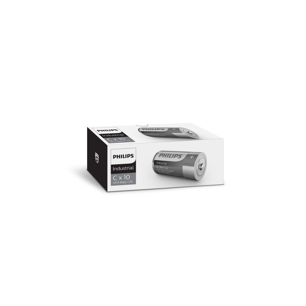 Philips PHILIPS batteri industrial alkaline C 10-pak
