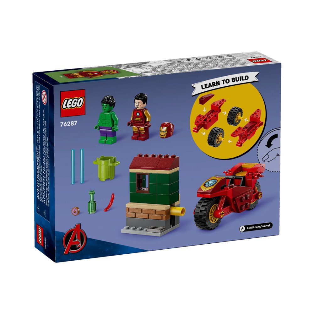 LEGO LEGO Marvel 76287 - Iron Man with Bike and The Hulk - byggsats