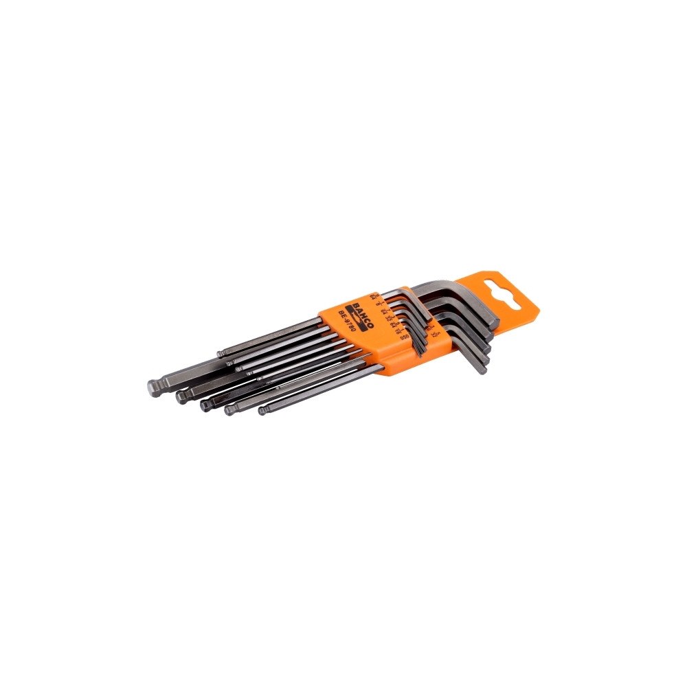 BAHCO BAHCO BE-9780 insexnyckelsats 12 st. 0,05-5/16", lång modell...