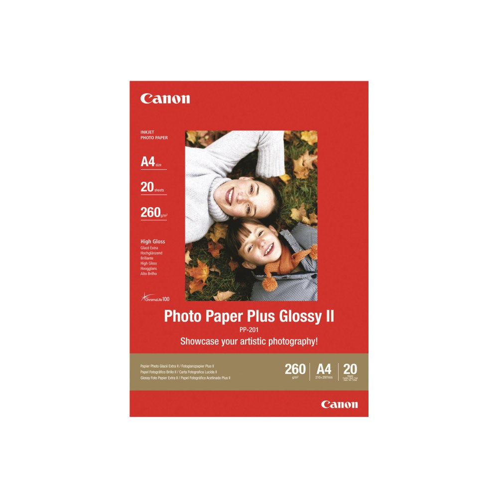 CANON Canon Photo Paper Plus Glossy II PP-201 - fotopapper - blank - 20 ark - 130 x 180 mm - 260 g/m²