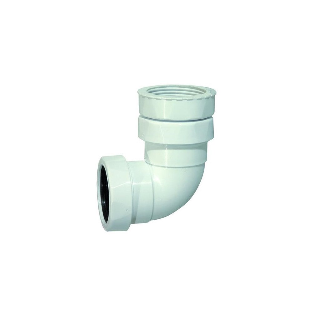 PURUS PURUS utloppsvinkel, vit 11/4"_1½"xØ32/40mm m/läckageavskilj...