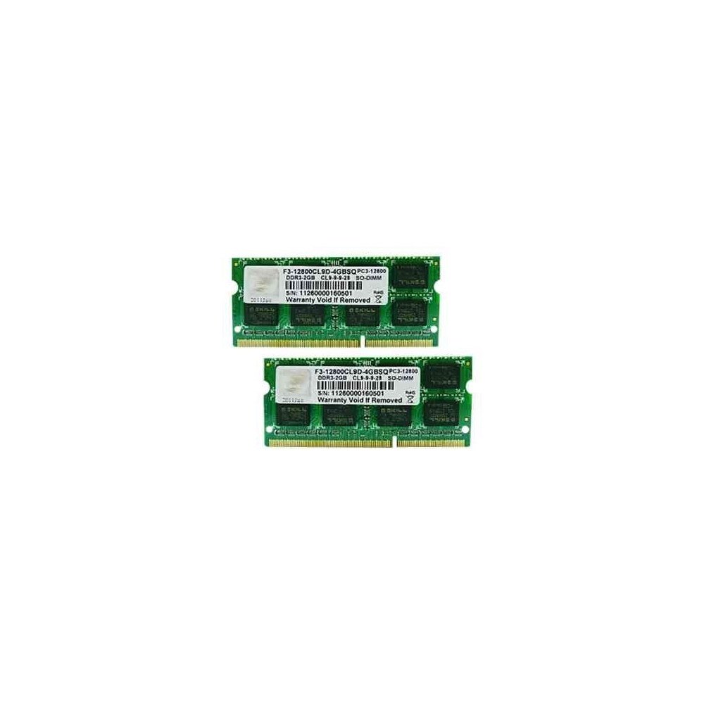 G.Skill G.Skill SQ Series - DDR3 - sats - 4 GB: 2 x 2 GB - SO DIMM 204-pin - 1600 MHz / PC3-12800 - ej buffrad