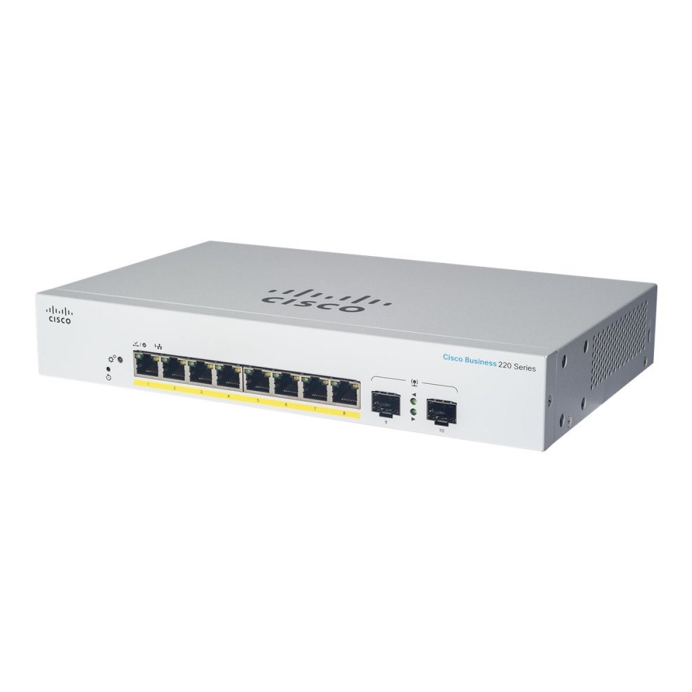 Cisco Systems Cisco Business 220 Series CBS220-8T-E-2G - switch - 10 portar - smart - rackmonterbar