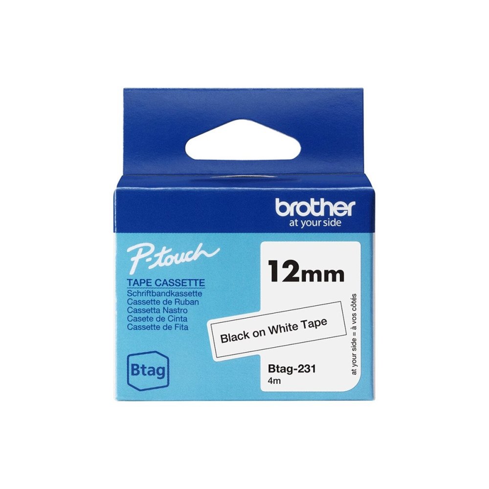 Brother Brother BTAG-231 - etiketttejp - 1 kassett(er) - Rulle (1,2 cm x 4 m)