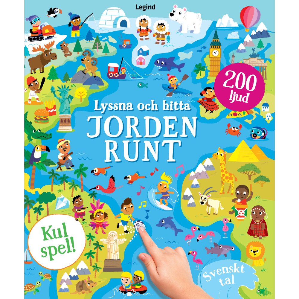 Legind A/S Lyssna och hitta : 200 ljud, Jorden runt (inbunden)