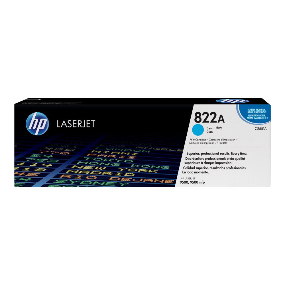 Hewlett-Packard HP 822A - cyan - original - LaserJet - tonerkassett (C8551A)