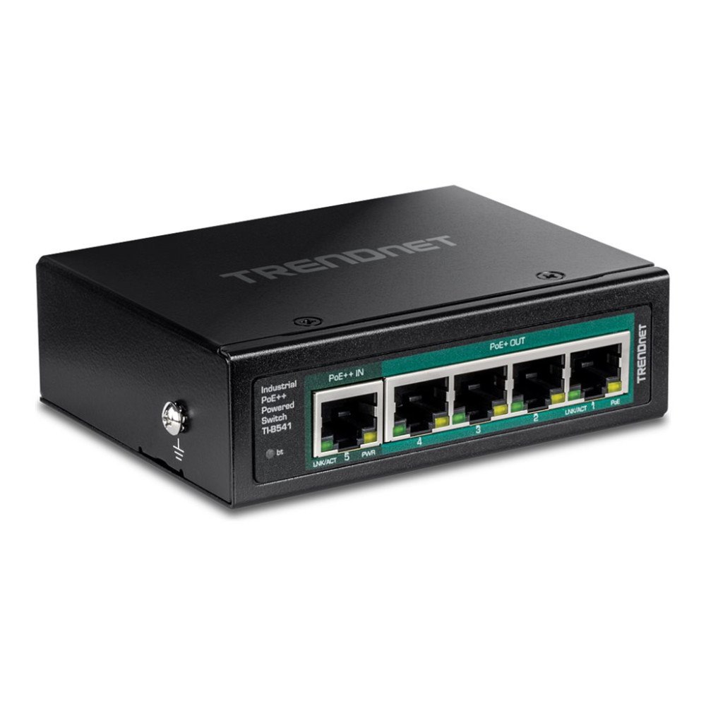 TRENDnet TRENDnet TI-B541 - switch - industrial, with PoE pass-through - 5 portar - TAA-kompatibel
