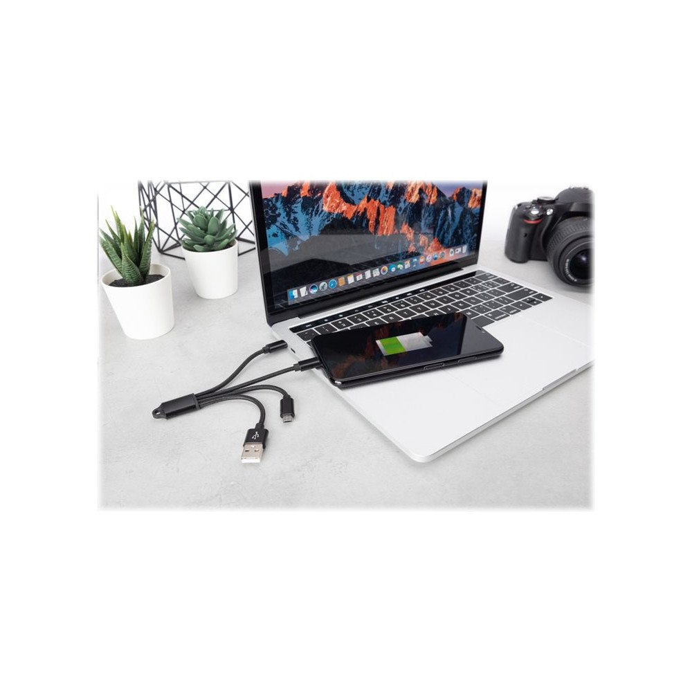 Digitus DIGITUS 3-in-1 Charger Cable - Lightning-kabel - Lightning / USB - 15 cm