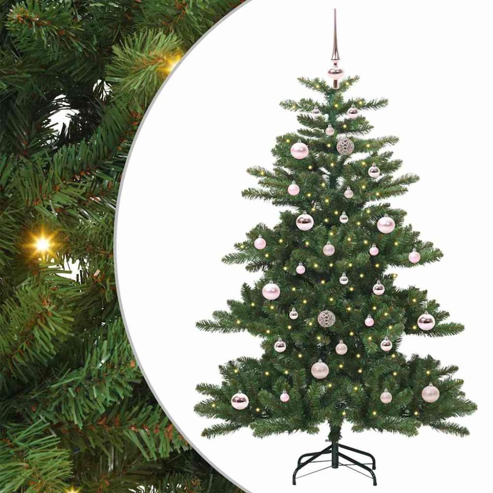 vidaXL Plast Hingad Julgran med 150 LED-lampor med stativ 150 cm PVC