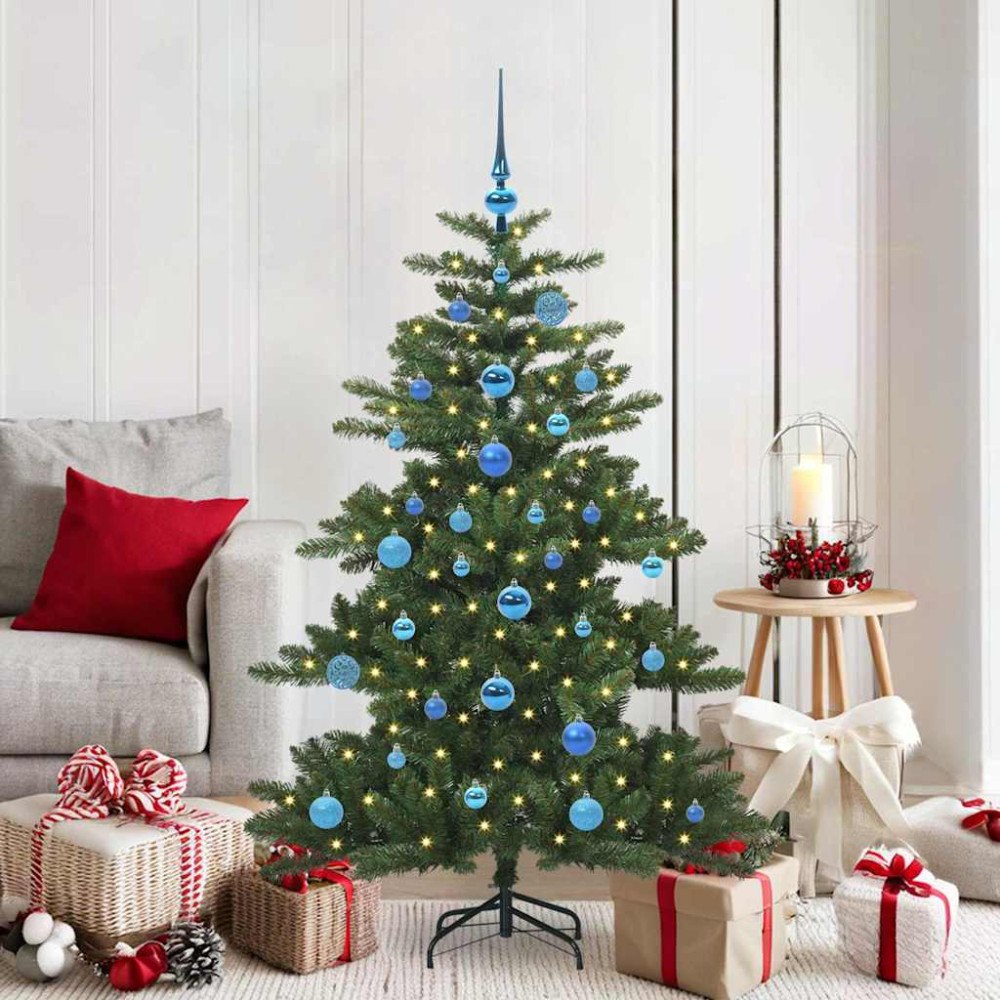 vidaXL Plast Hingad Julgran med 150 LED-lampor med stativ 150 cm PVC