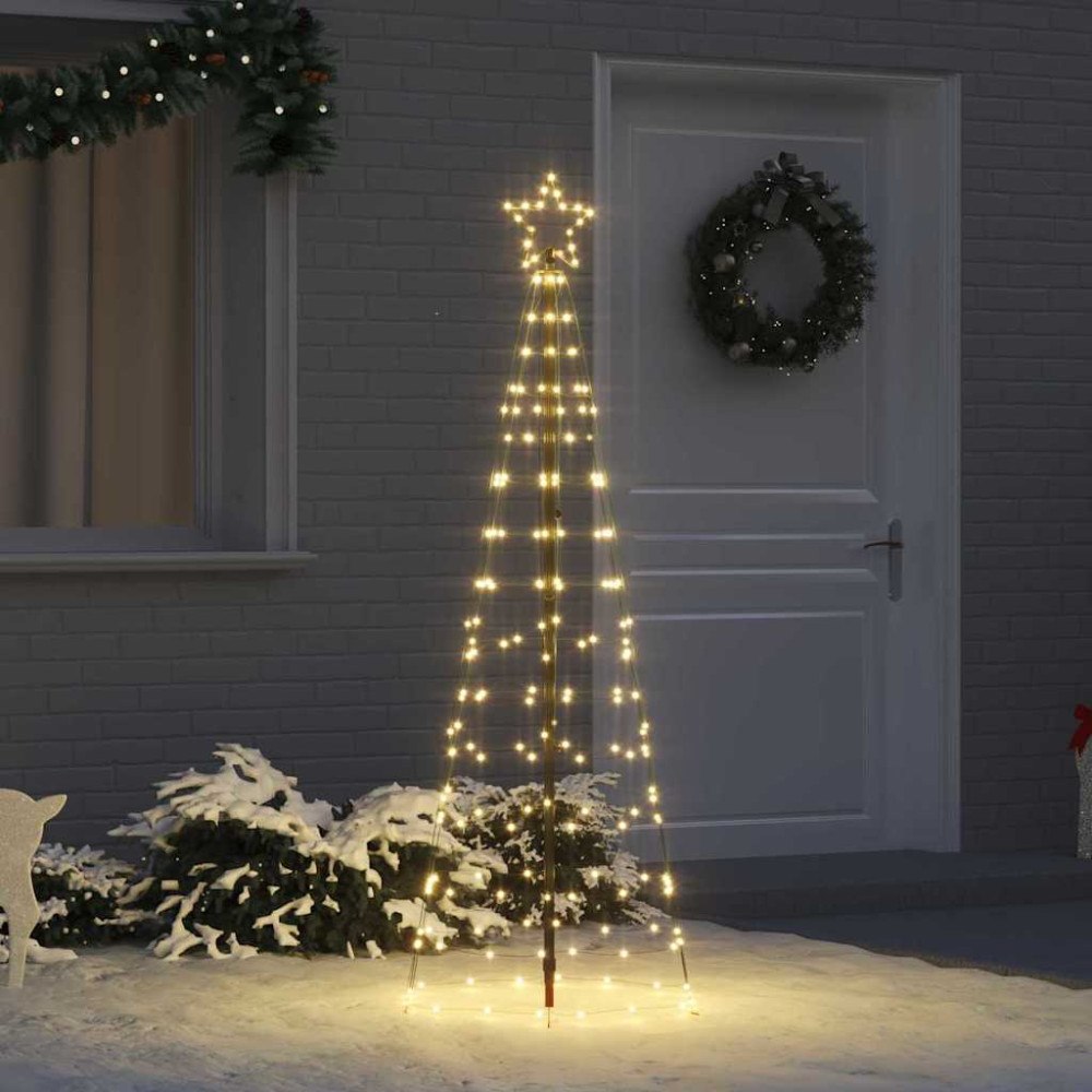vidaXL LED Julgran med 390 LED-lampor Varmvit 250 cm Järn