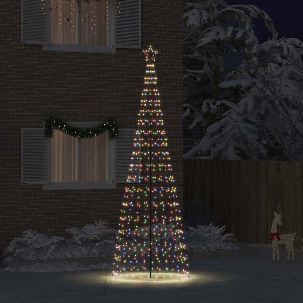 vidaXL LED Julgran med 800 LED-lampor Flerfärgsdesign 400 cm Järn