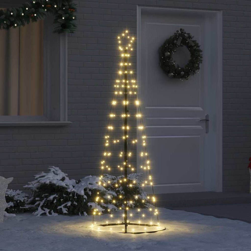 vidaXL LED Julgran med 390 LED-lampor med stativ Varmvit 250 cm Järn