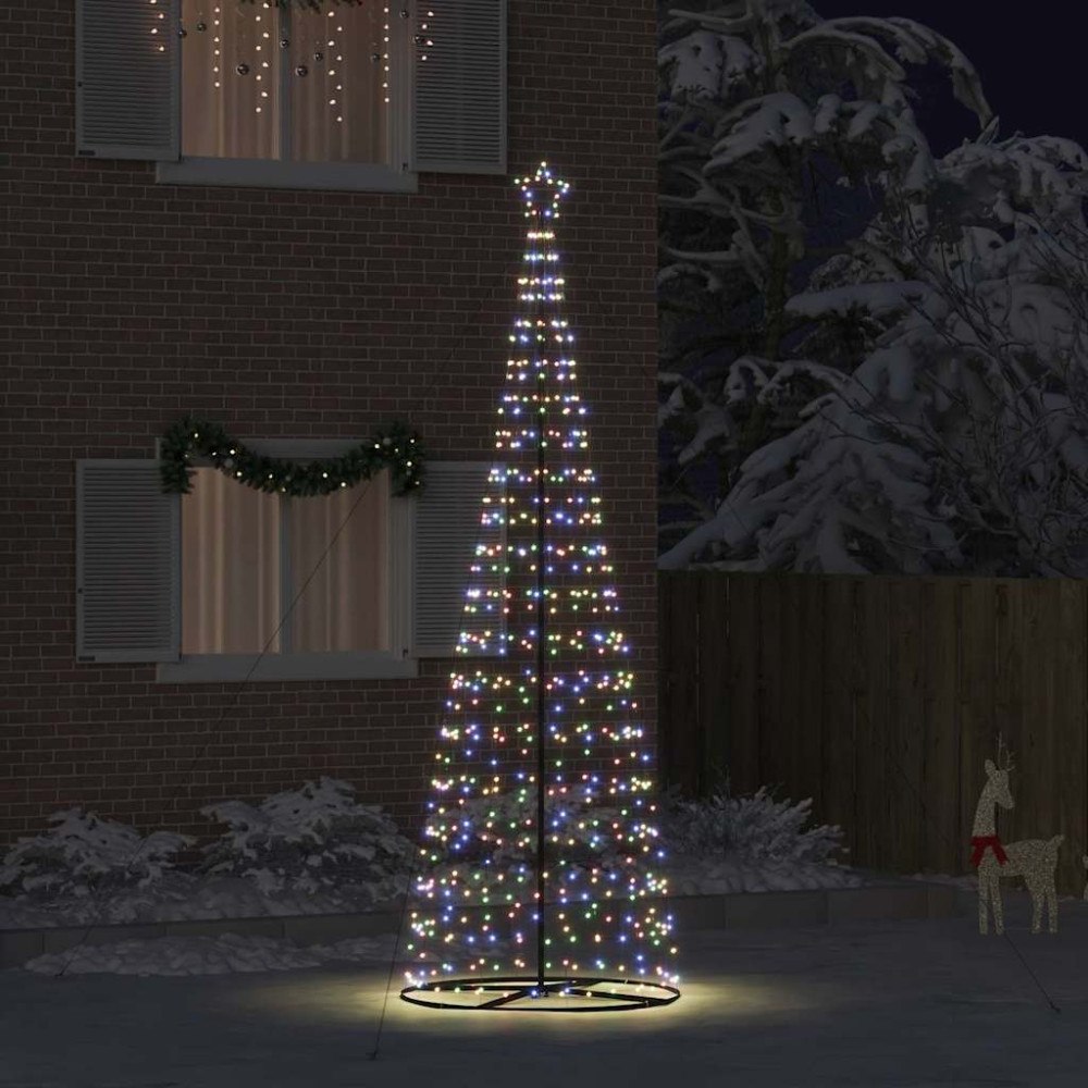 vidaXL LED Julgran med 800 LED-lampor Flerfärgsdesign 400 cm Järn