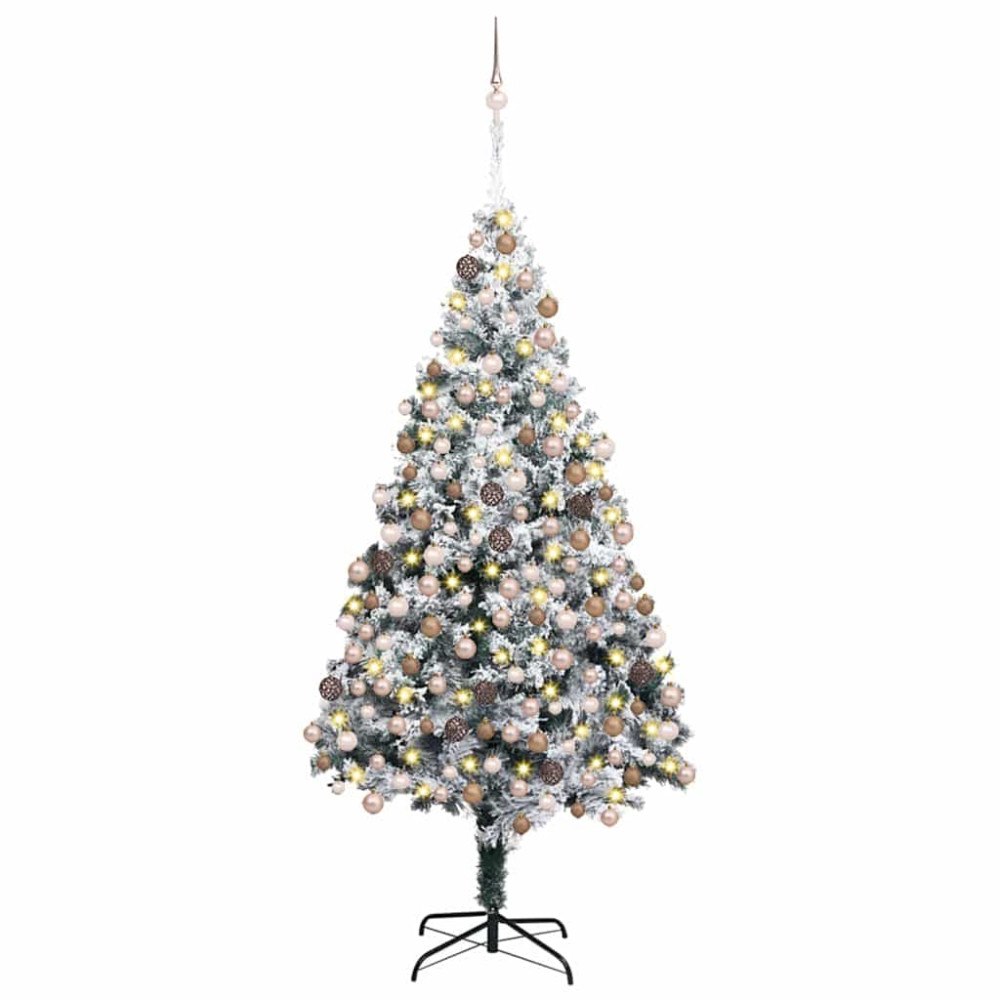 vidaXL Konstgjord julgran Grön 180 cm PVC och Stål och Plast