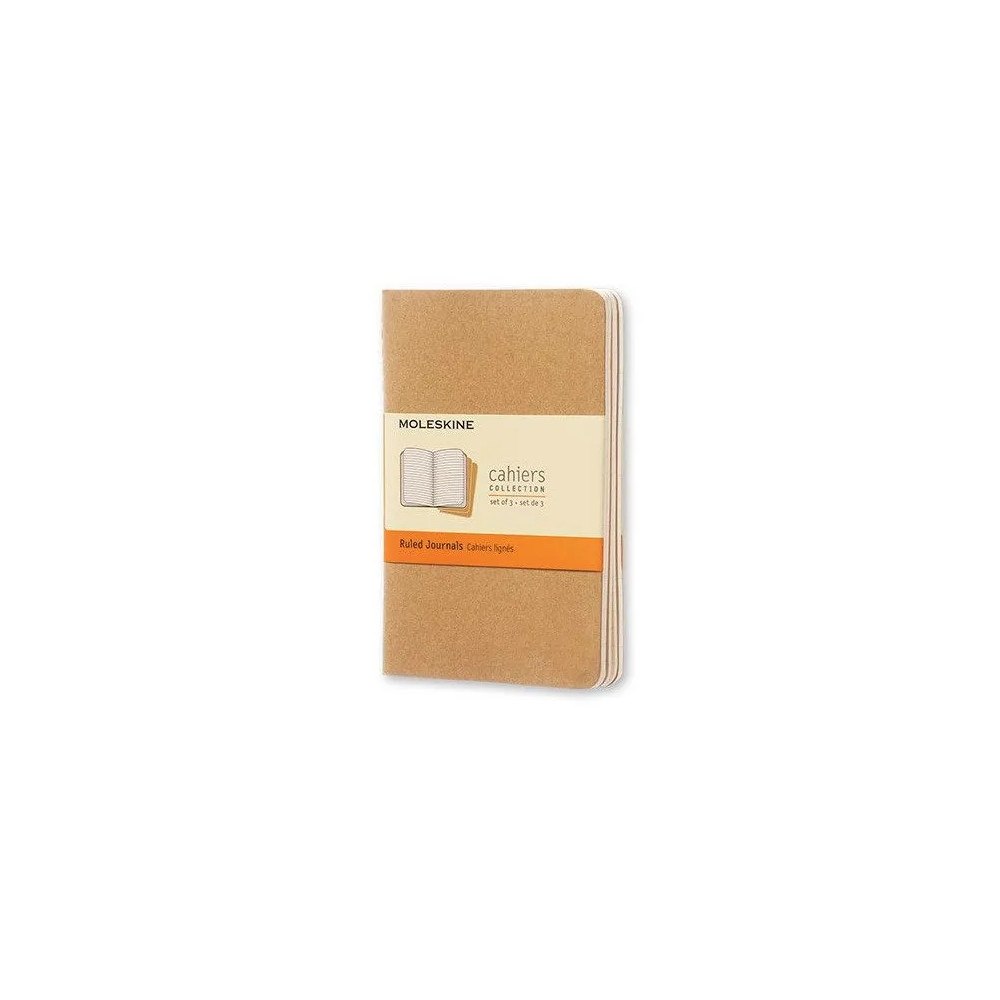 Moleskine Moleskine Cahier Journal linjerade fickor i kraftpapper, 3-p...
