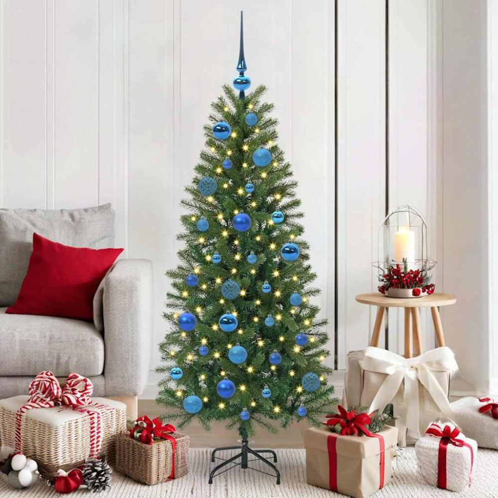 vidaXL Julprydnad Set med 150 LED-lampor 61 pcs Blå Plast