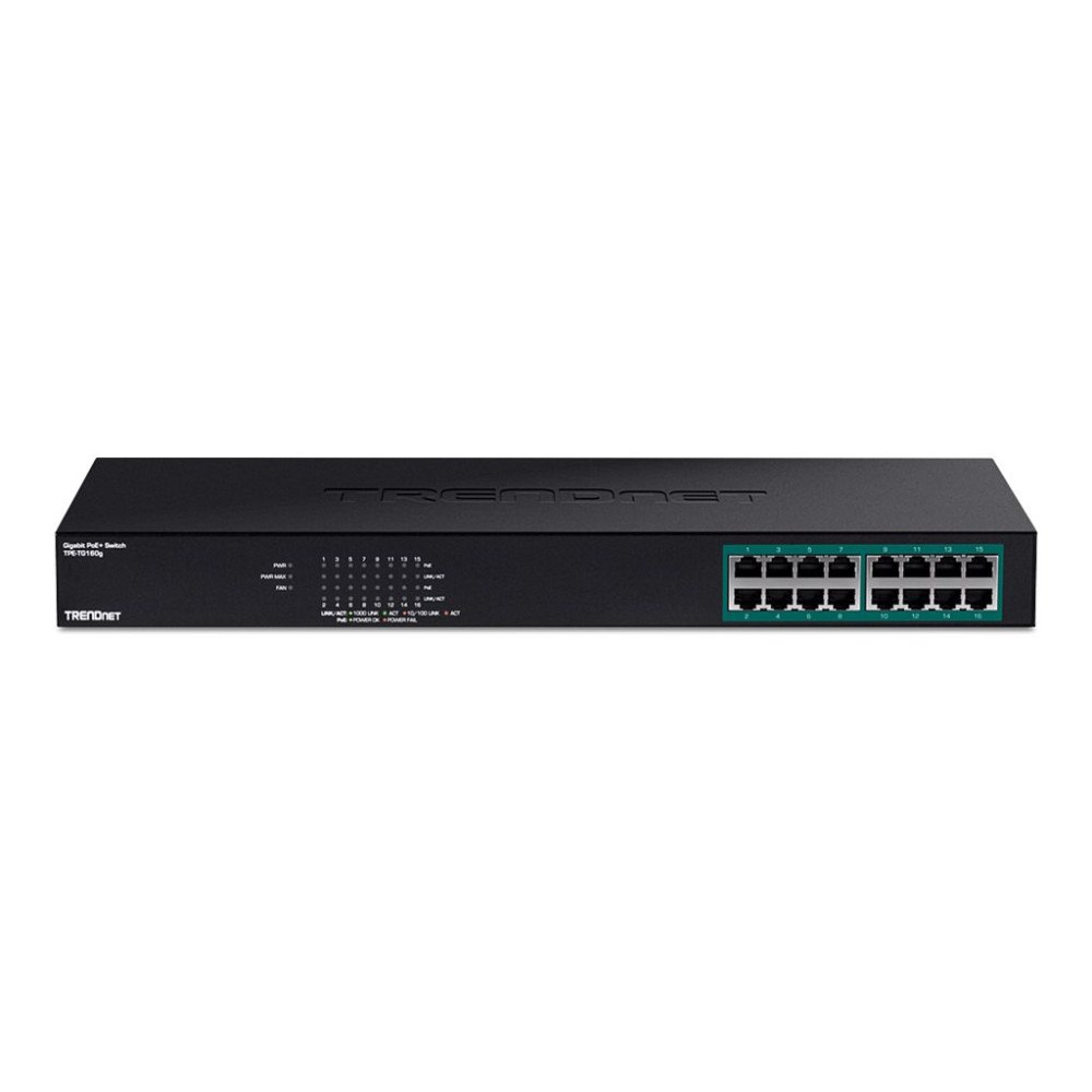 TRENDnet TRENDnet TPE TG160G - switch - 16 portar - rackmonterbar - TAA-kompatibel
