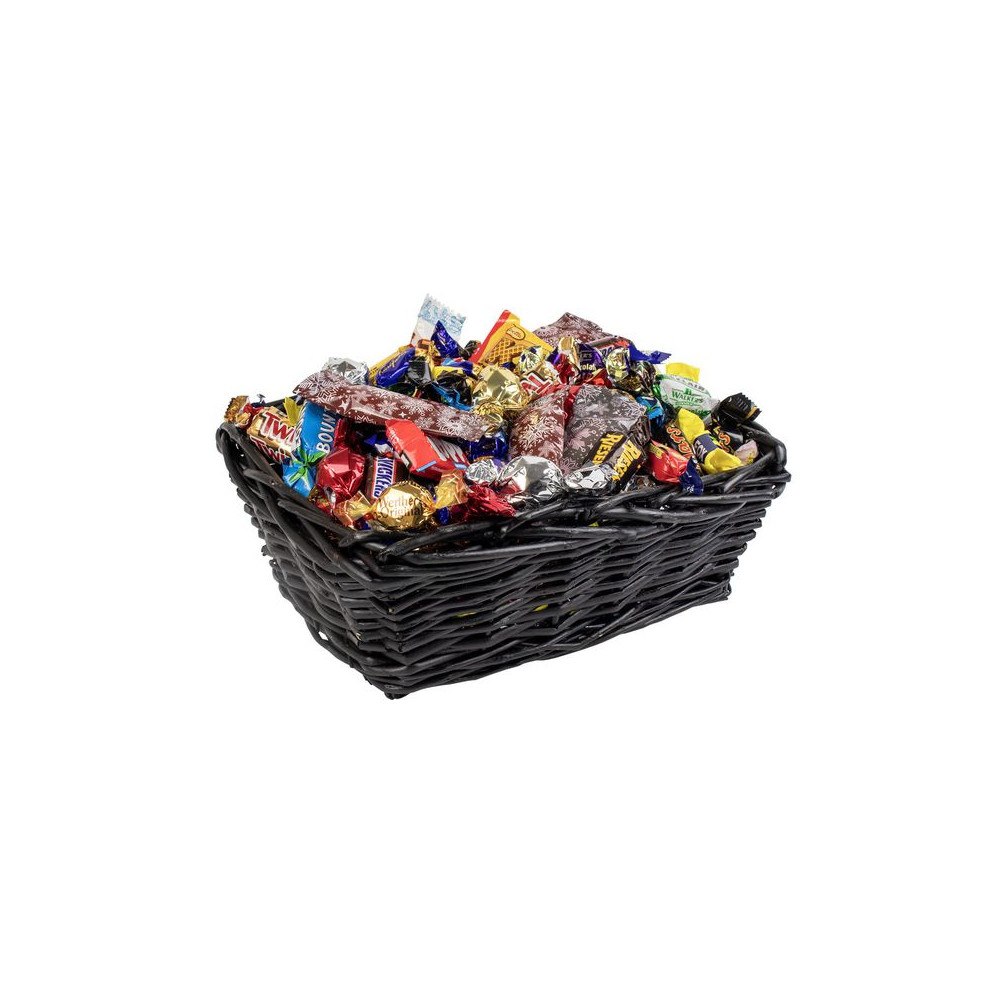 KARAMELLO Godis Presentkorg svart inslaget 1,5kg