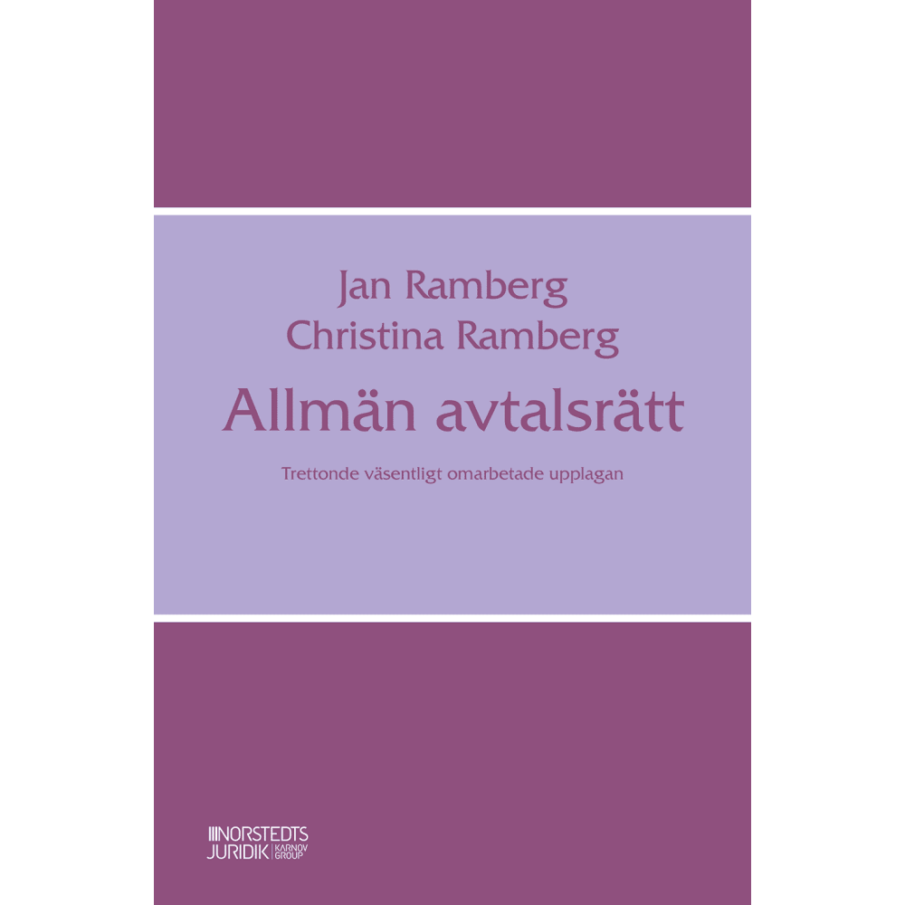Jan Ramberg Allmän avtalsrätt (häftad)