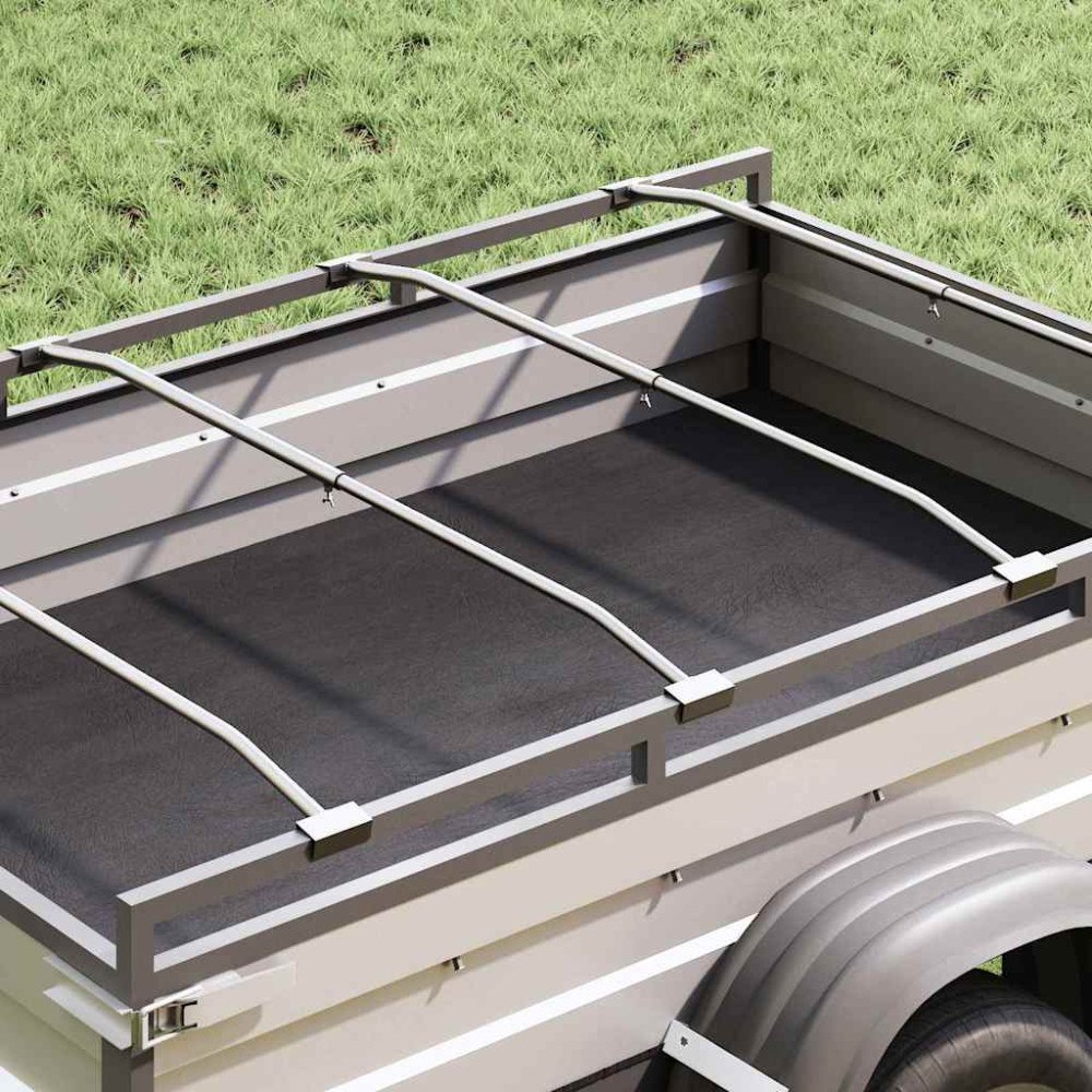 vidaXL passar för platt tarp bracketer 4 pcs Silver 130-210 cm