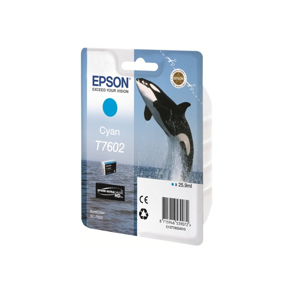 EPSON Epson T7602 - cyan - original - bläckpatron