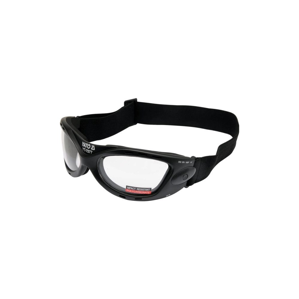 YATO Yato YT-7377, Skyddsglasögon, Alla, Svart, Nylon, Polykarbon...