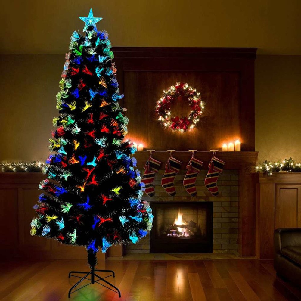 vidaXL Konstgjord julgran med dekorativa strängljus Grön 240 cm PVC