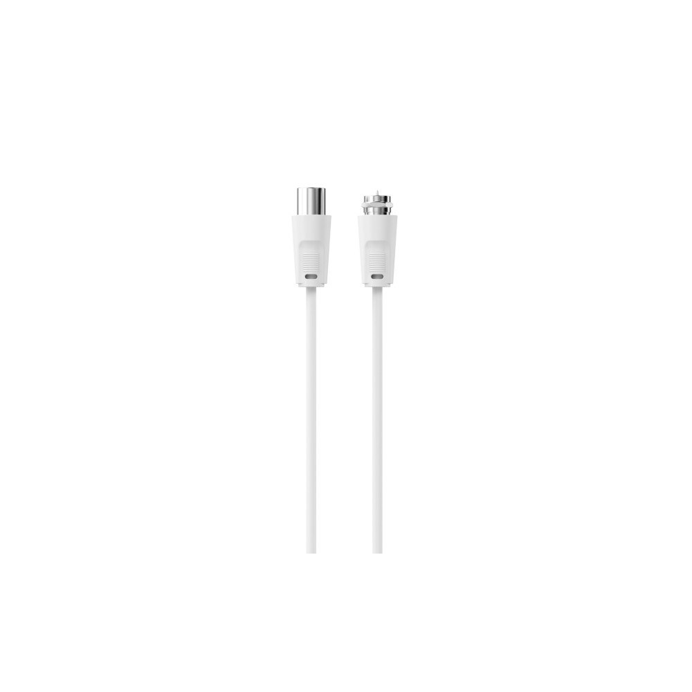 Connectech beslag,møbler Connectech antennkabel med koaxial- och F-kontakt. 1,5m. vit