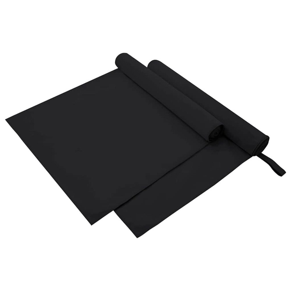 vidaXL Sporthanddukar 2 pcs Svart 180 x 90 cm Polyester och polyamid