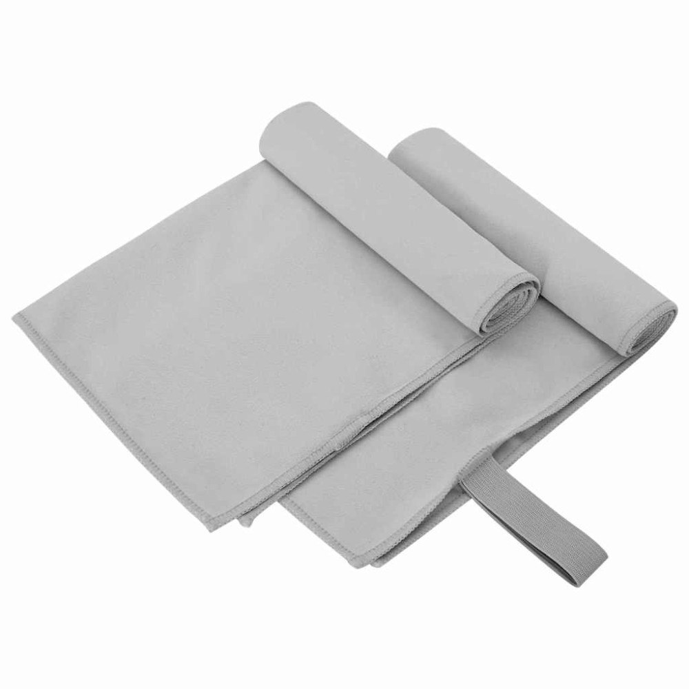 vidaXL Sporthanddukar 2 pcs Grå 50 x 30 cm Polyester och polyamid