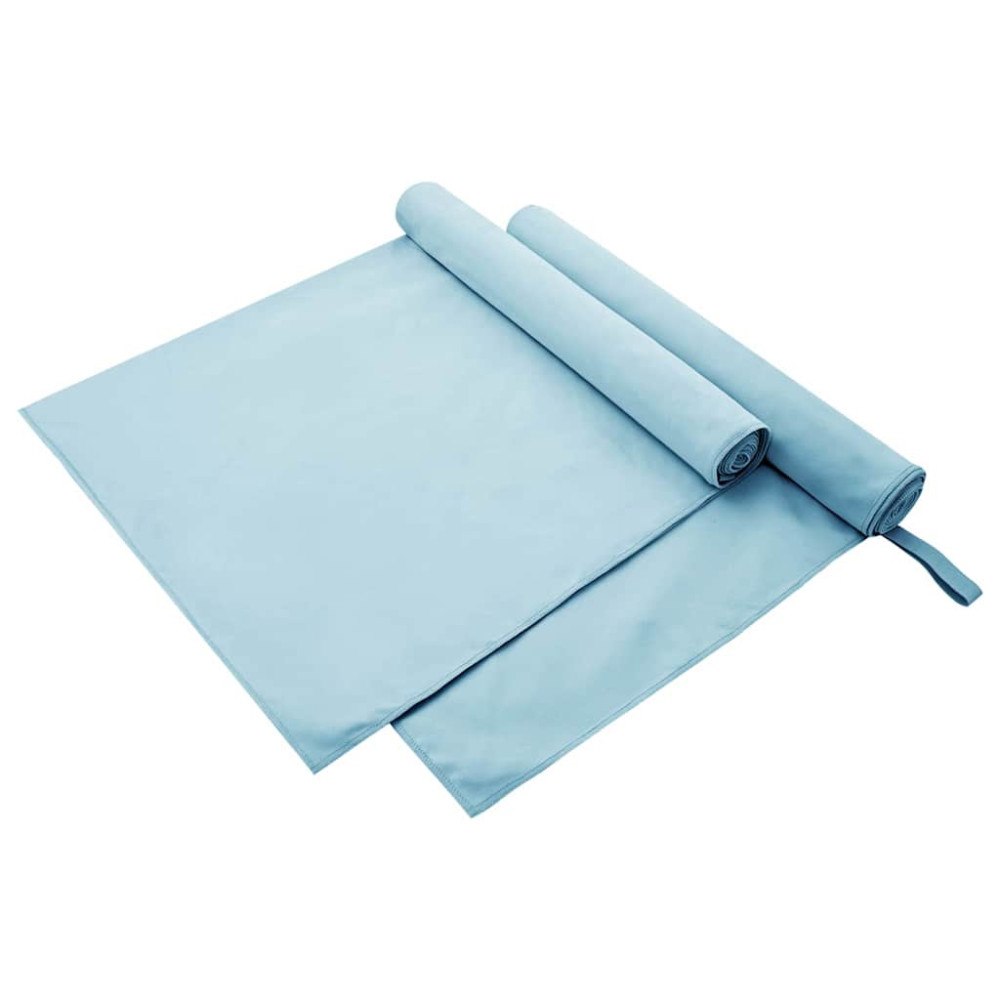 vidaXL Sporthanddukar 2 pcs Blå 180 x 90 cm Polyester och polyamid