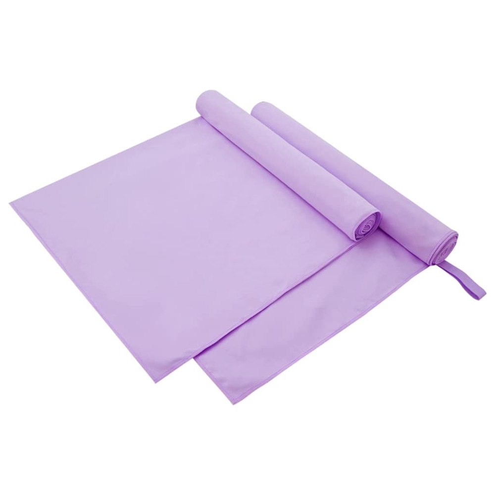 vidaXL Sporthanddukar 2 pcs Lila 180 x 90 cm Polyester och polyamid