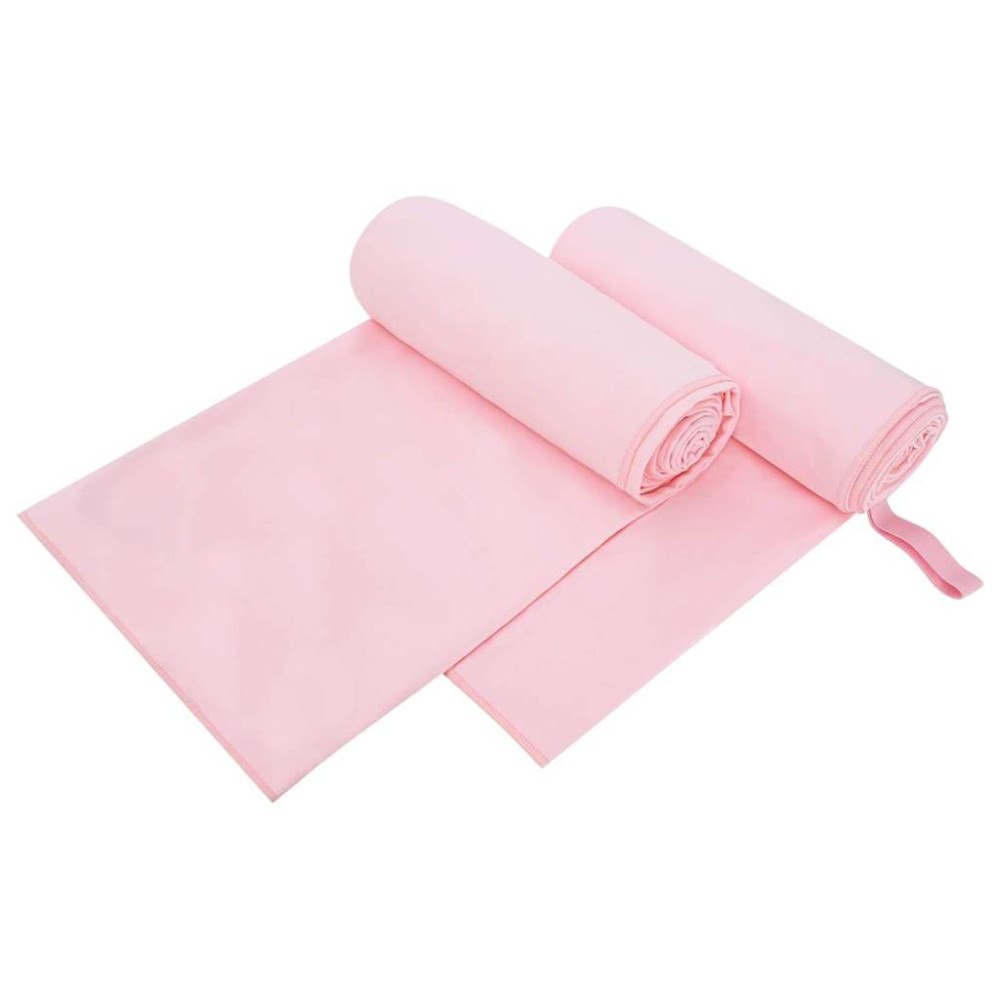 vidaXL Sporthanddukar 2 pcs Rosa 200 x 100 cm Polyester och polyamid