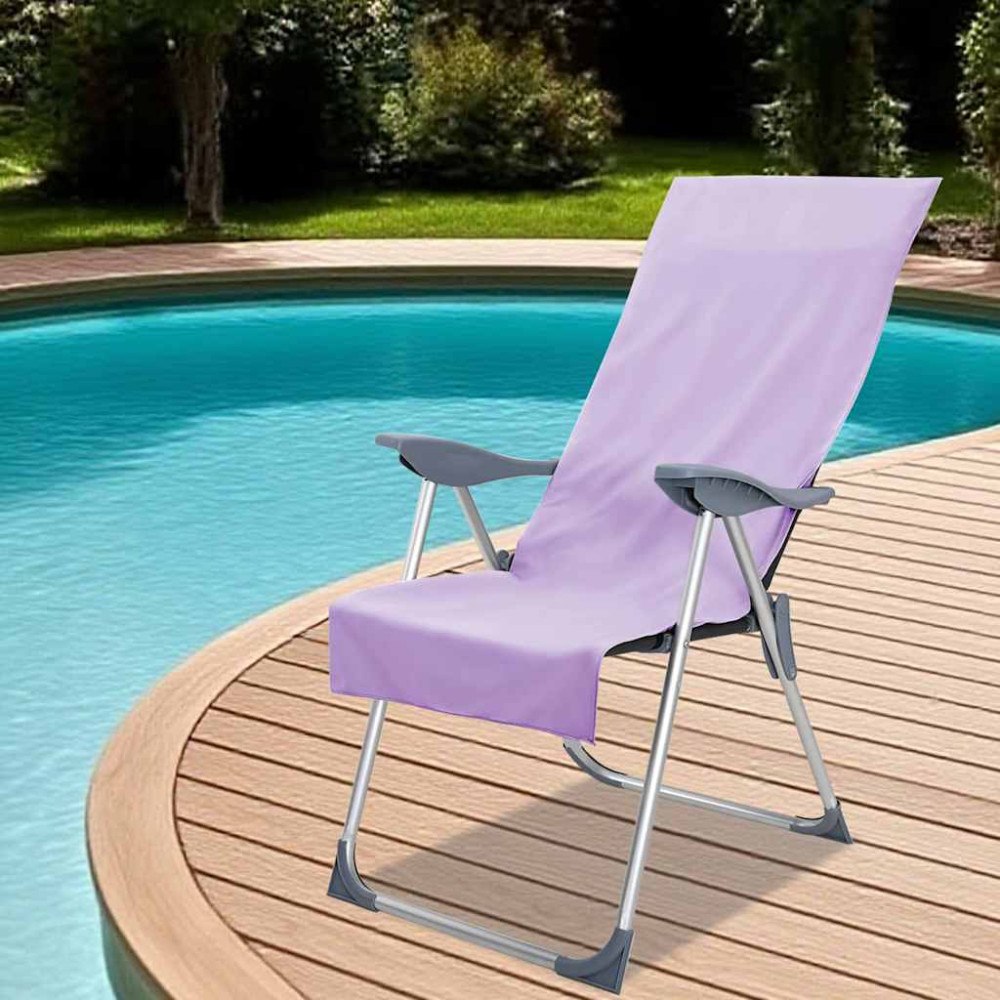 vidaXL Utomhus Stols Handdukar 2 pcs Lila 130 x 60 cm
