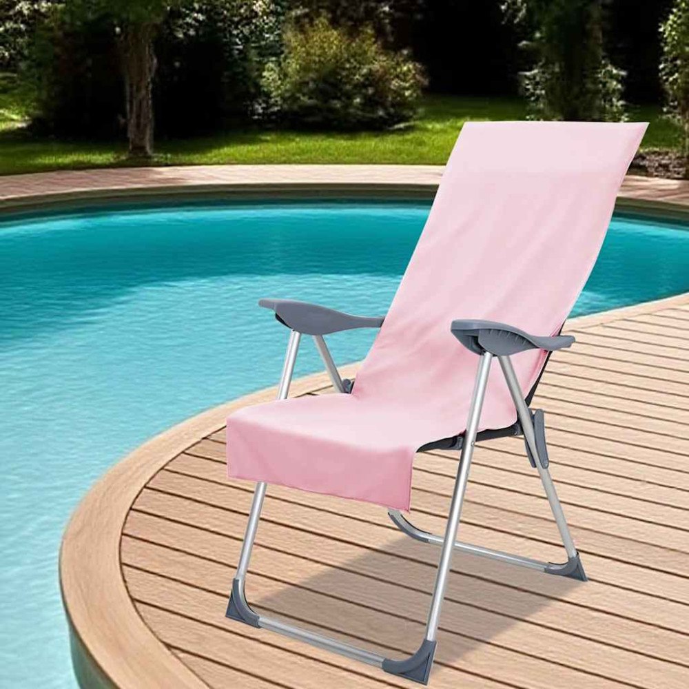vidaXL Utomhus Stols Handdukar 2 pcs Rosa 130 x 60 cm