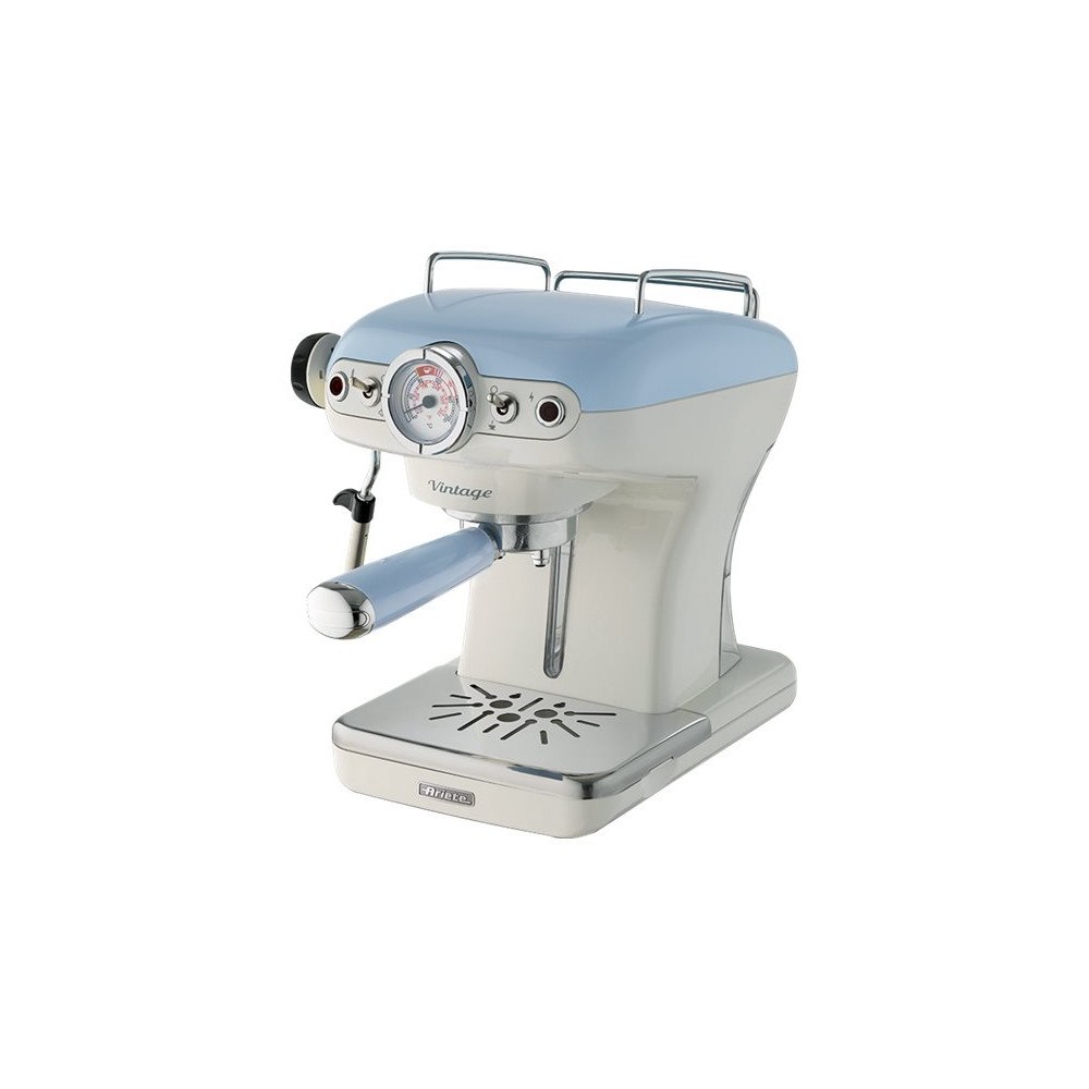ARIETE Ariete 1389 Vintage - kaffemaskin med mjölkskummare - 15 bar - ljusblå