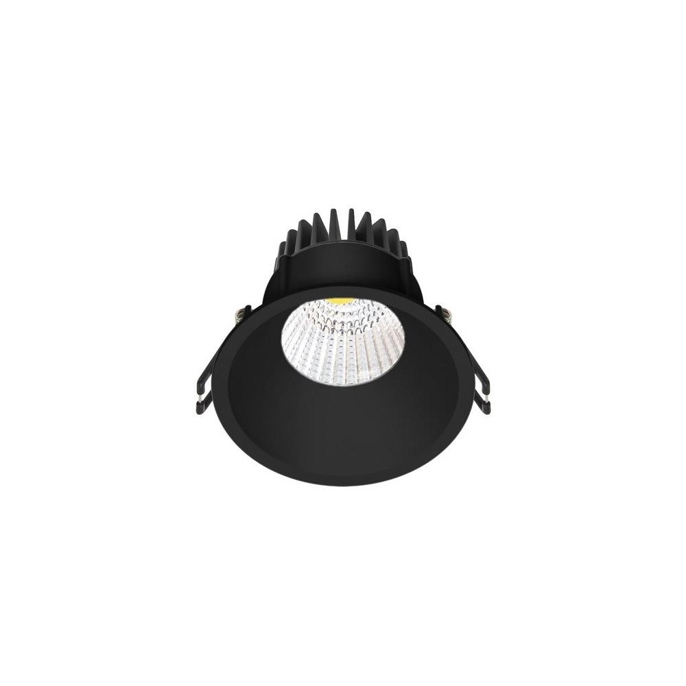 Nordtronic Downlight Velia LED 10,9W 3000K, 740 lm, 230V rund, mat sort