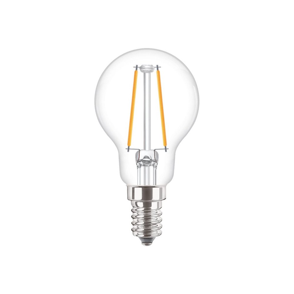 Philips Philips CorePro LEDluster ND - LED-glödlampa med filament - form: P45 - klar finish - E14 - 2 W - varmt vitt ljus - 2700...