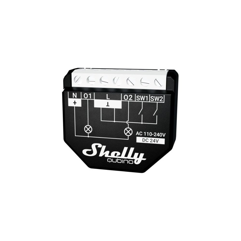 Shelly Shelly Qubino WAVE 2PM, Smart strömställare, Trådlös, Plast,...