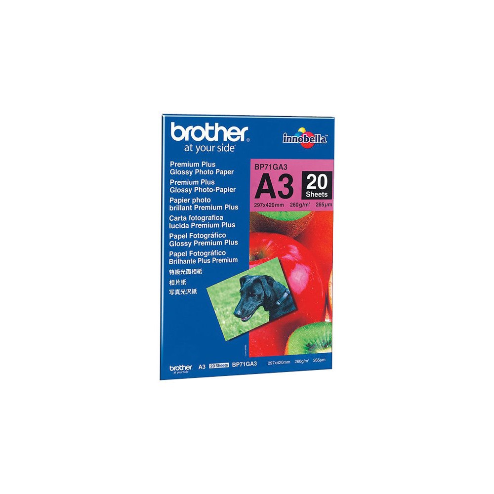 Brother Brother Innobella Premium Plus BP71GA3 - fotopapper - blank - 20 ark - A3 - 260 g/m²