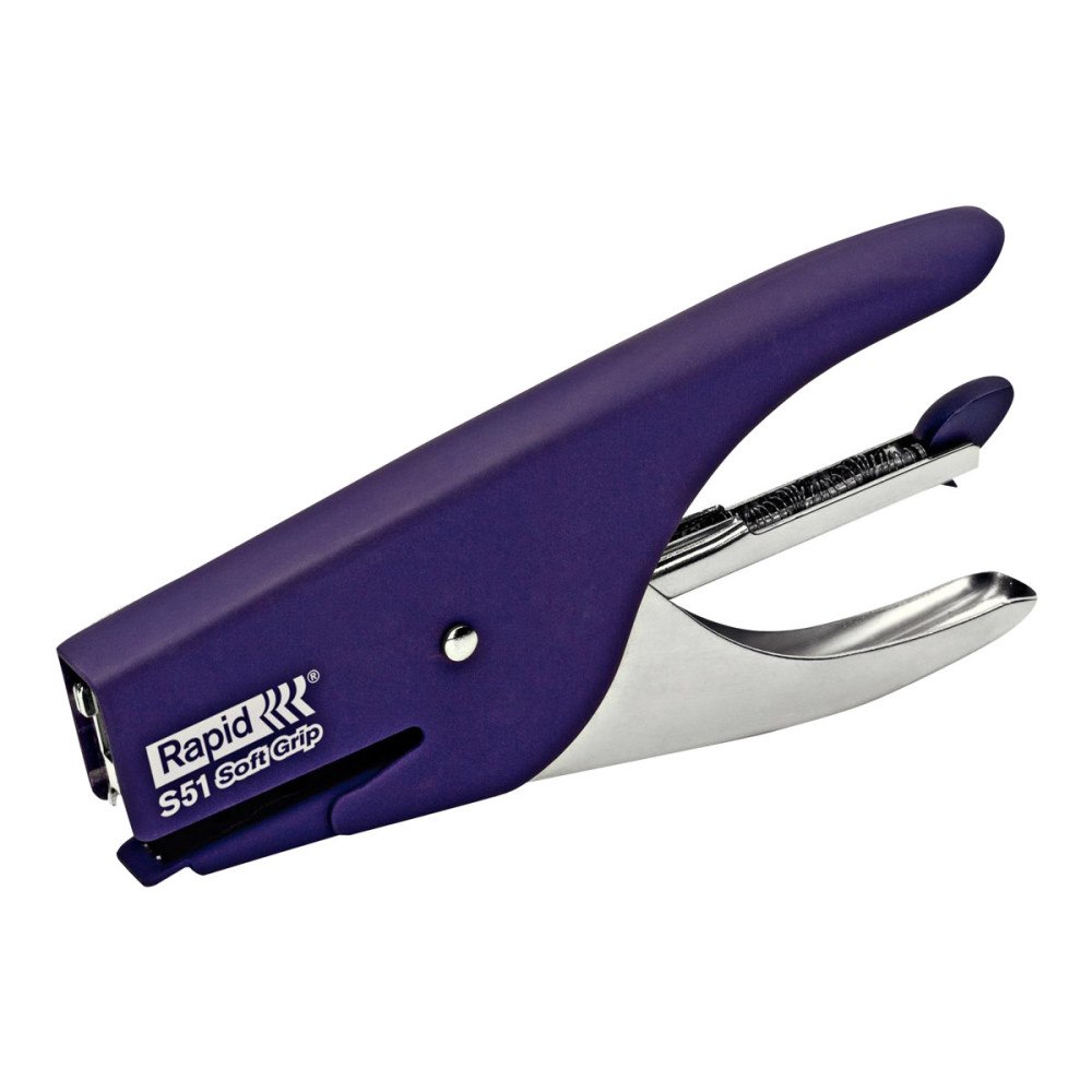 RAPID Rapid Supreme S51 Soft Grip - häfttång - 15 ark - metall - mörklila