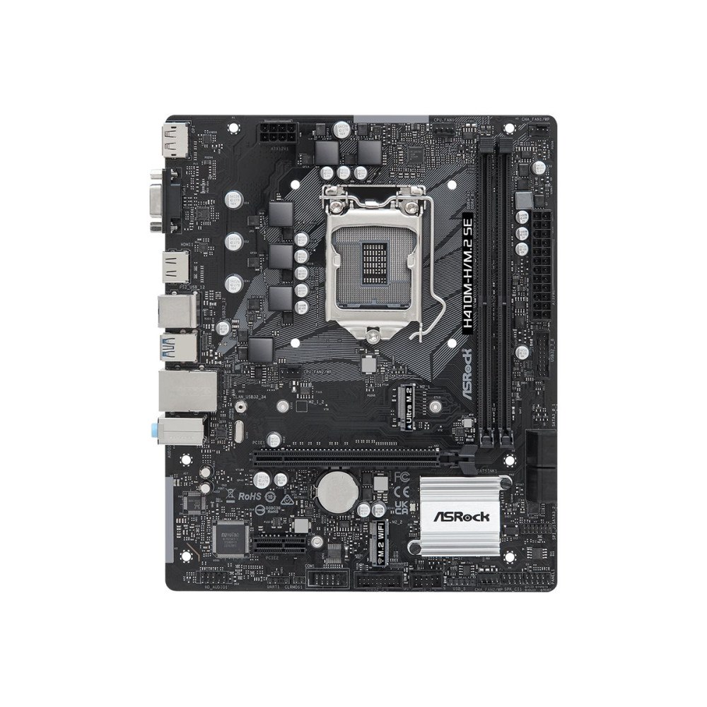 ASRock ASRock H410M-H/M.2 SE - moderkort - micro ATX - LGA1200-uttag - H370