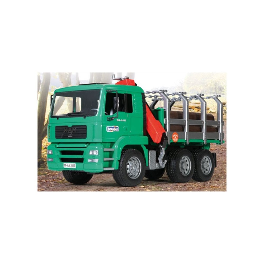 Bruder Bruder MAN TGA Timber truck with loading crane and 3 trunks...
